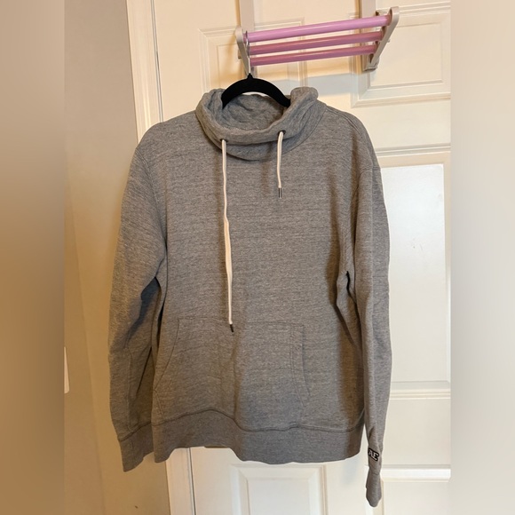 Men’s Grey Cowl Neck Hoodie - Picture 1 of 5